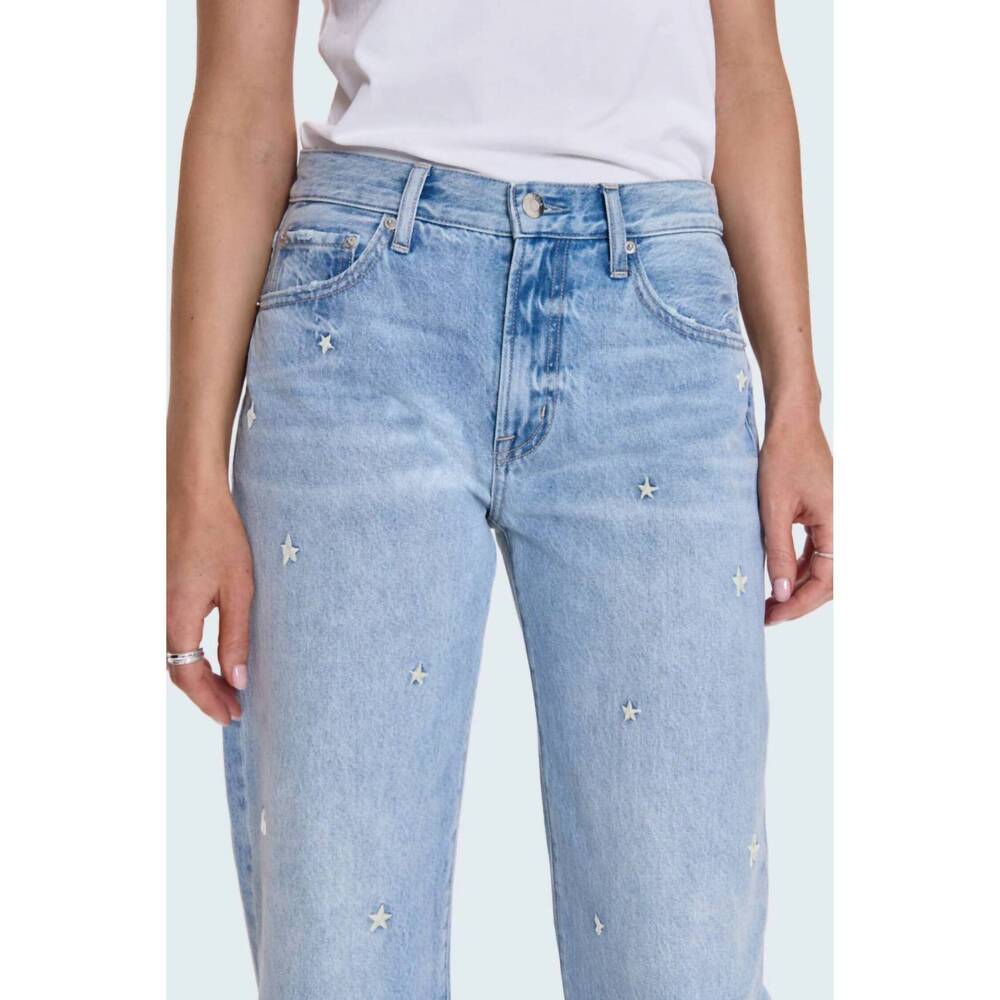 NEW PISTOLA lexi mid rise bowed straight jeans in stellar vintage - Picture 4 of 4